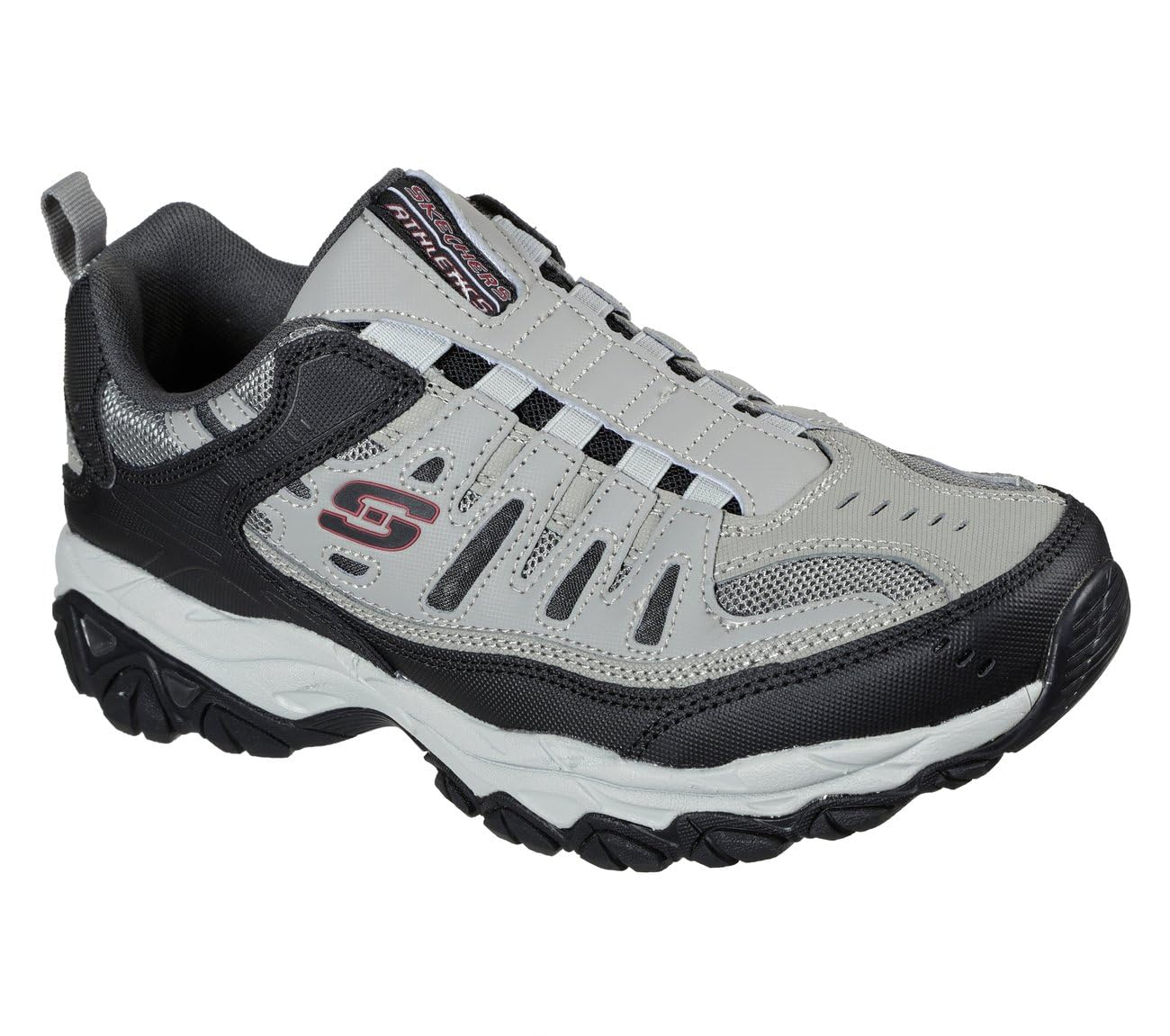 Skechers Men's After Burn M Fit Slip-On Trainer 16 X-Wide Gray/Black