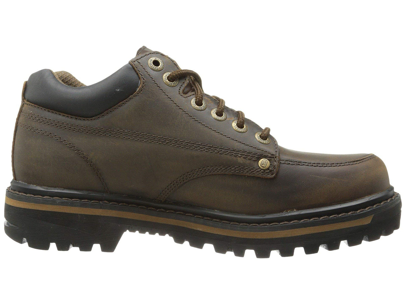 Skechers USA Men's Mariner Utility Boot,Dark Brown,10.5 EE - Wide