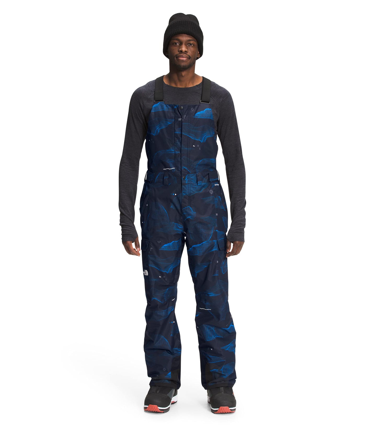 THE NORTH FACE Freedom Bib Pant - Men's Aviator Navy Binary Halfdome Print, S/Long