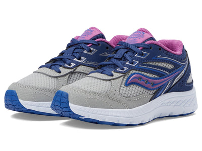 Saucony Girl's Cohesion 14 LTT (Little Kid/Big Kid) Navy/Grey/Grape 1 Little Kid M