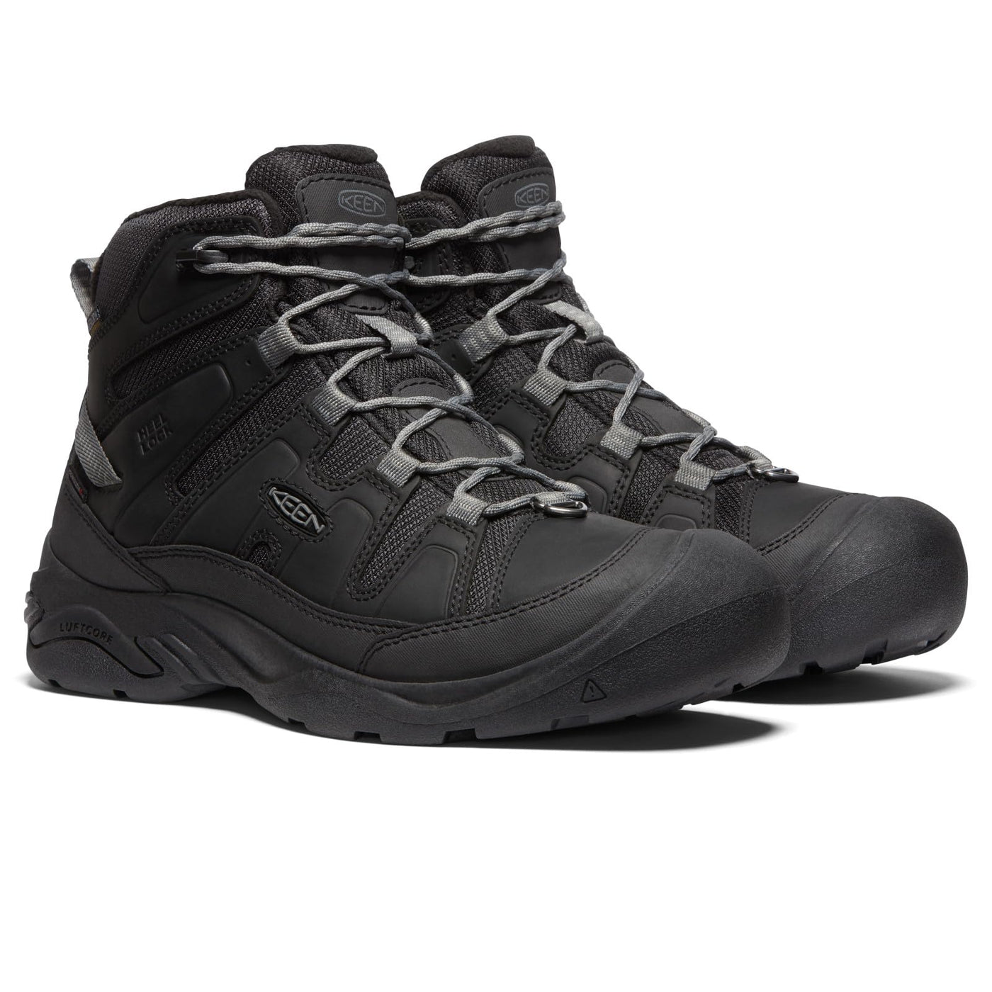 KEEN Men's Circadia Mid Heigh Polar Insulated Waterproof Hiking Boots 8 Black/Steel Grey