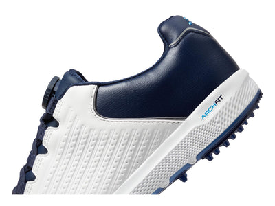 Skechers Golf Men's Pro 6 Waterproof Golf Shoe Sneaker, White/Navy/Blue Twist Fit, 11