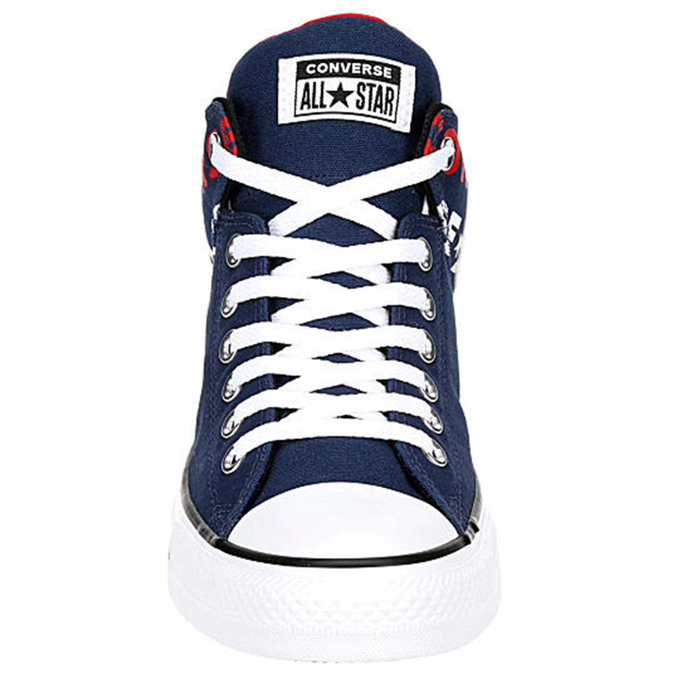 Converse Mens Unisex Chuck Taylor All Star Street Wordmark High Top Sneaker (Navy/Enamel Red/White, Numeric_11)