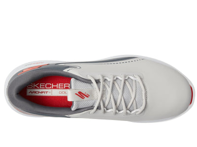 Skechers Men's Max 2 Arch Fit Waterproof Spikeless Golf Shoe Sneaker 9 Wide Grey/Red