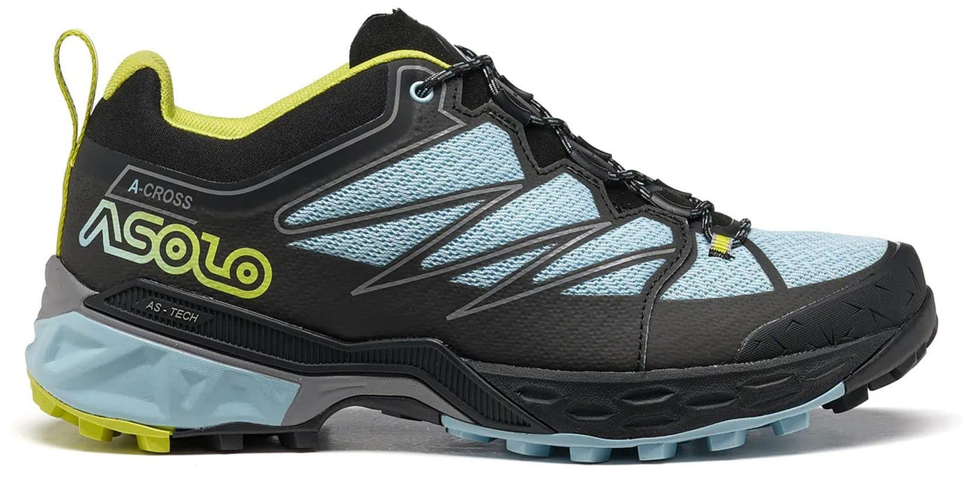 ASOLO Softrock Hiking Shoes - Women's Black/Celadon/Safety Yellow 9.5