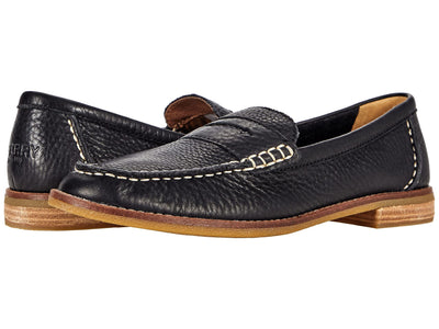 Sperry womens Seaport Penny Loafer, New Black, 10 US