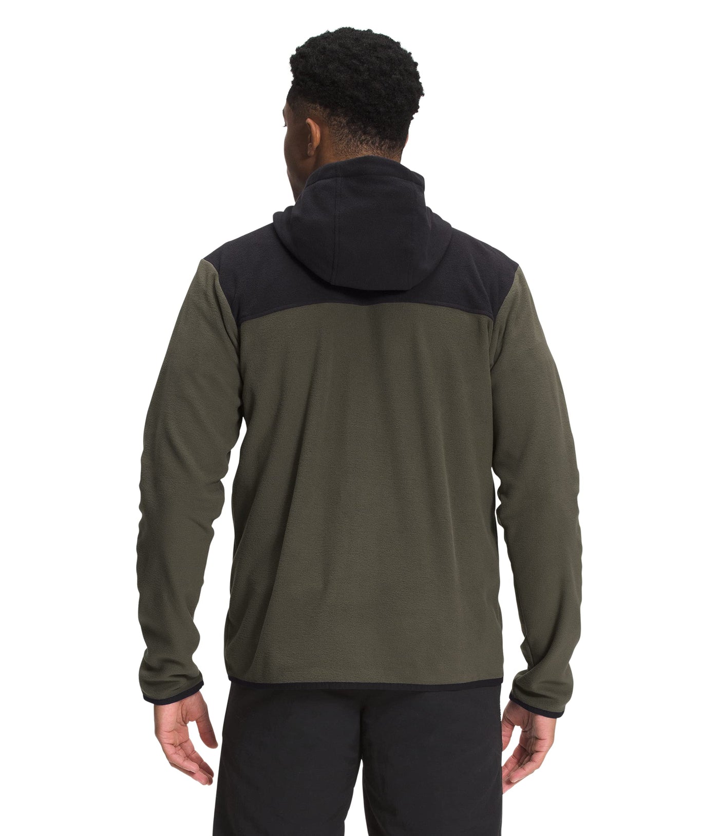 The North Face Men's TKA Glacier Full Zip Hoodie, New Taupe Green/TNF Black, L