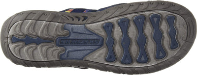 Skechers Women's Reggae Mad Swag Toe Thong Woven Sandal 7 Navy