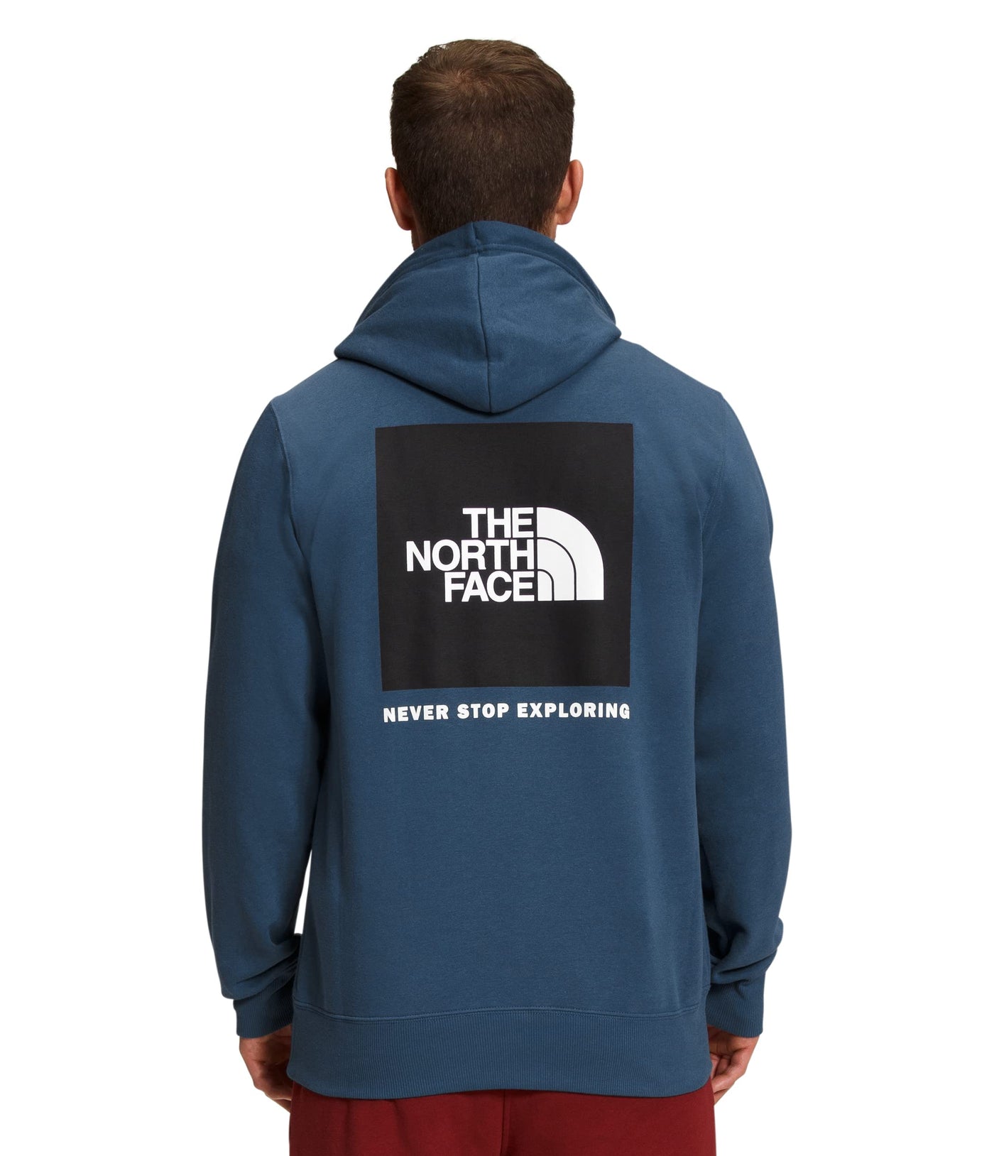 THE NORTH FACE Men's Box NSE Pullover Hoodie (Standard and Big Size), Shady Blue/TNF Black, X-Small