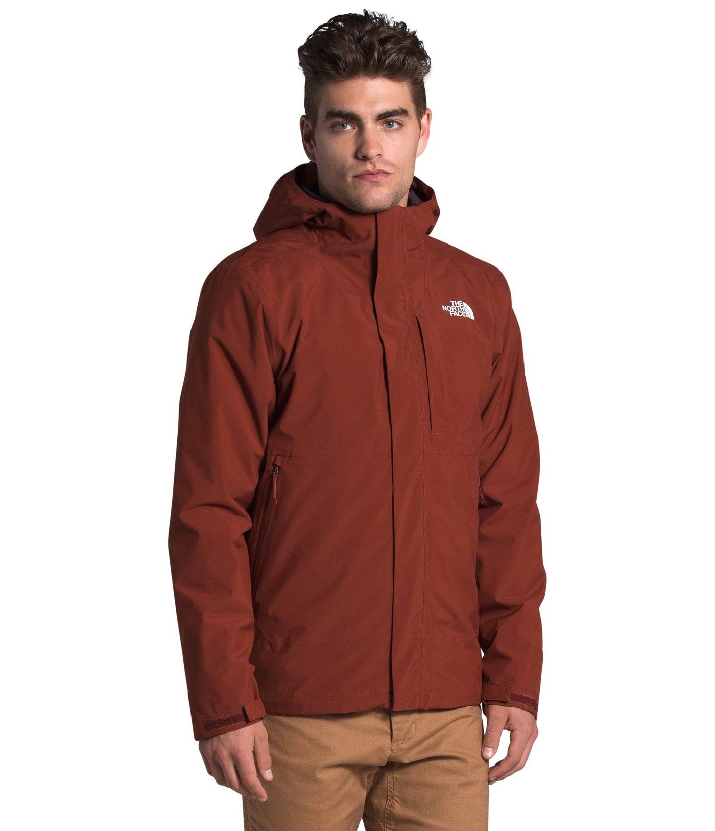 THE NORTH FACE Men's Carto Triclimate® Jacket, Brandy Brown/TNF Black, X-Large