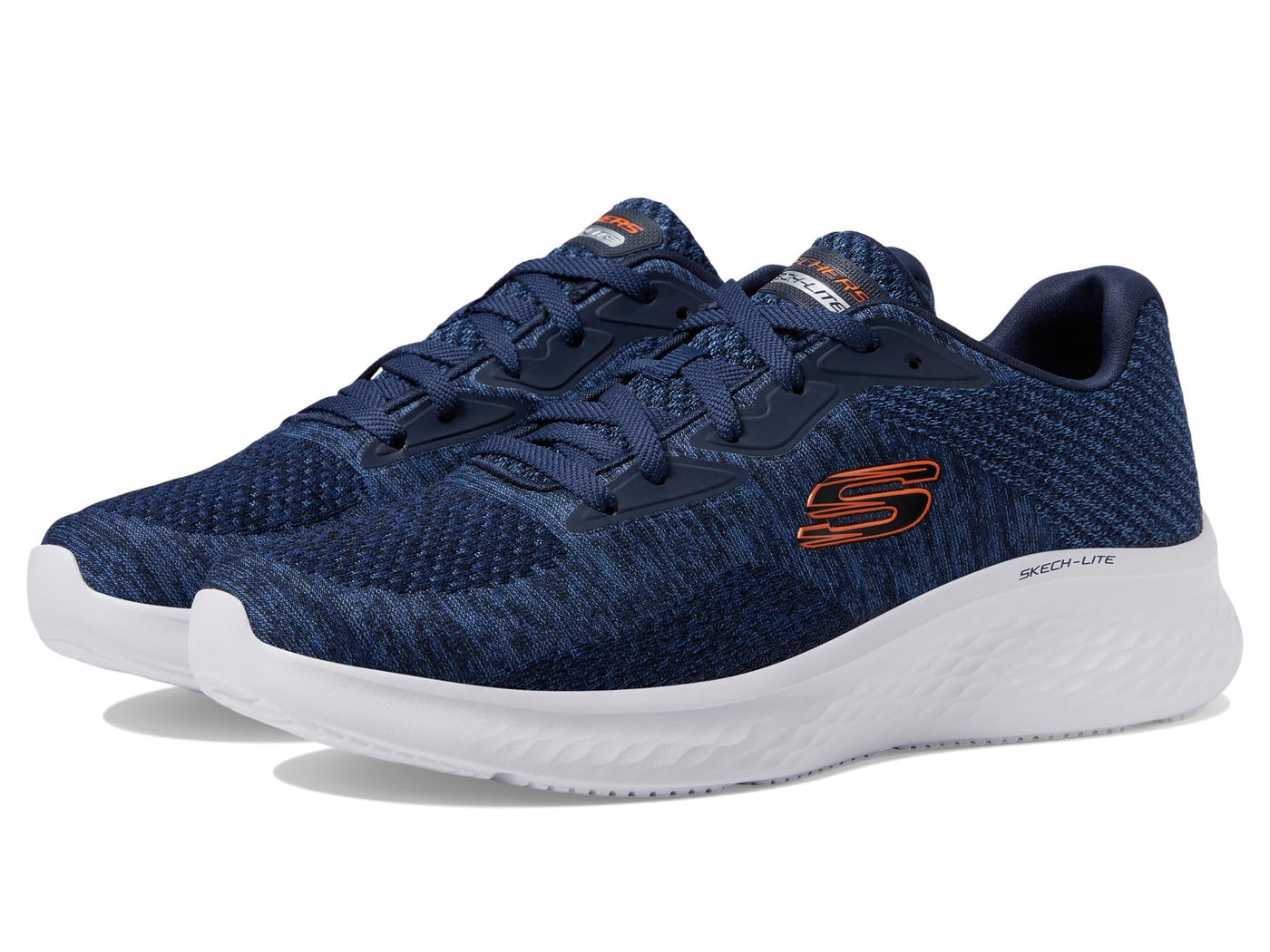 Skechers Men's Skech-Lite Pro Faregrove Oxford, Navy/Orange, 13