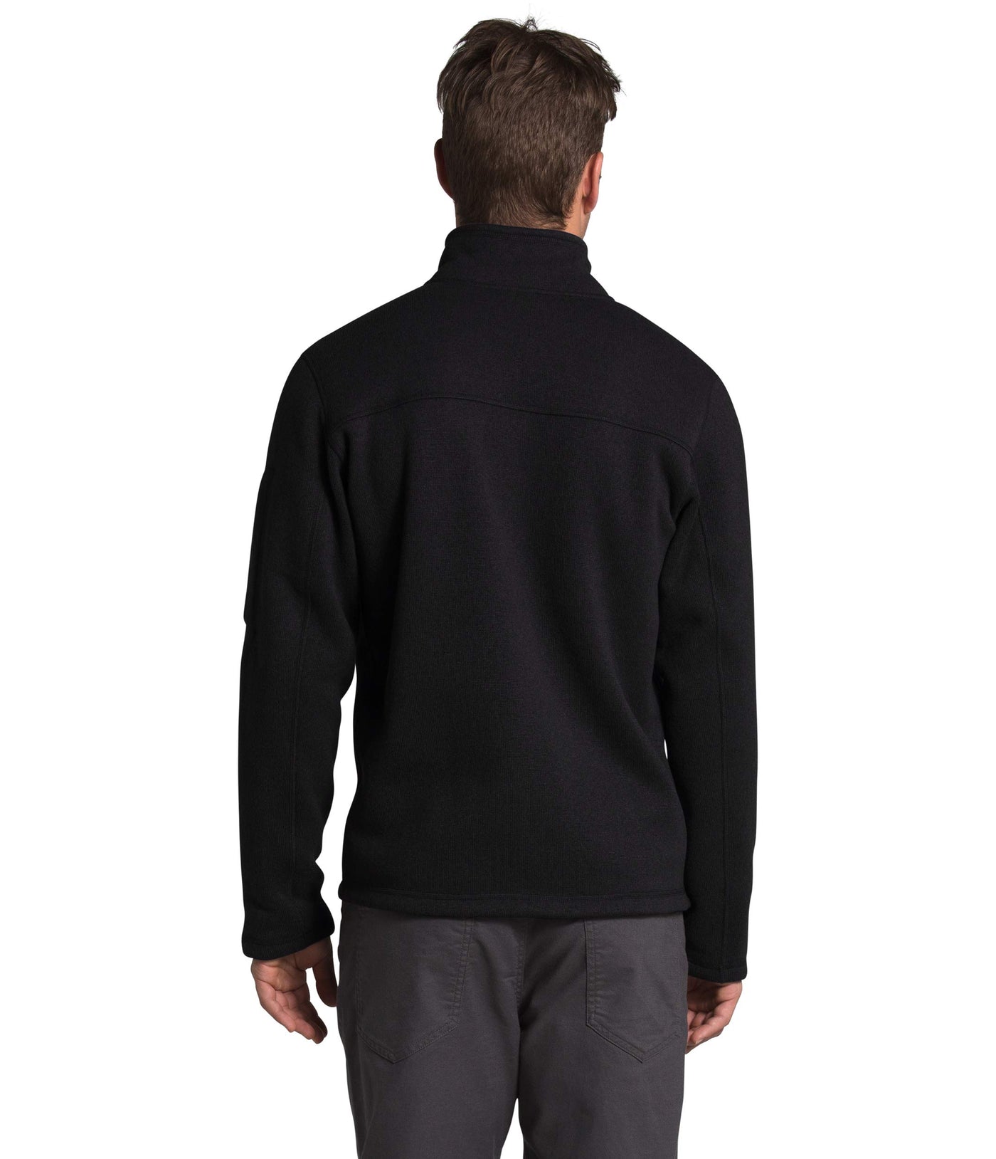 THE NORTH FACE Men's Gordon Lyons ¼ Zip Pullover, TNF Black Heather 1, Medium