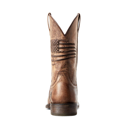 Ariat Men's Circuit Patriot Cowboy Boot 10 Wide Weathered Tan