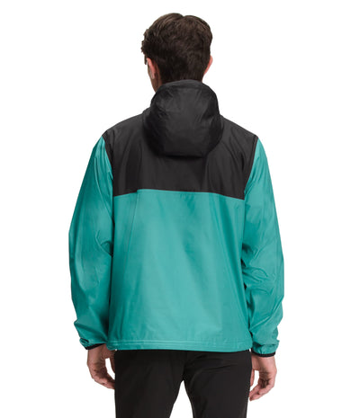 The North Face Men's Cyclone Anorak Windbreaker Jacket, TNF Black/Porcelain Green, Medium