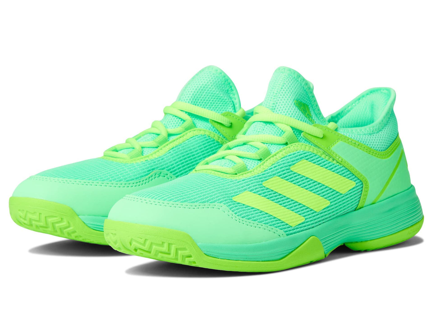 adidas Boy's Adizero Club Tennis (Little Kid/Big Kid) Beam Green/Signal Green/Solar Green 5 Big Kid M