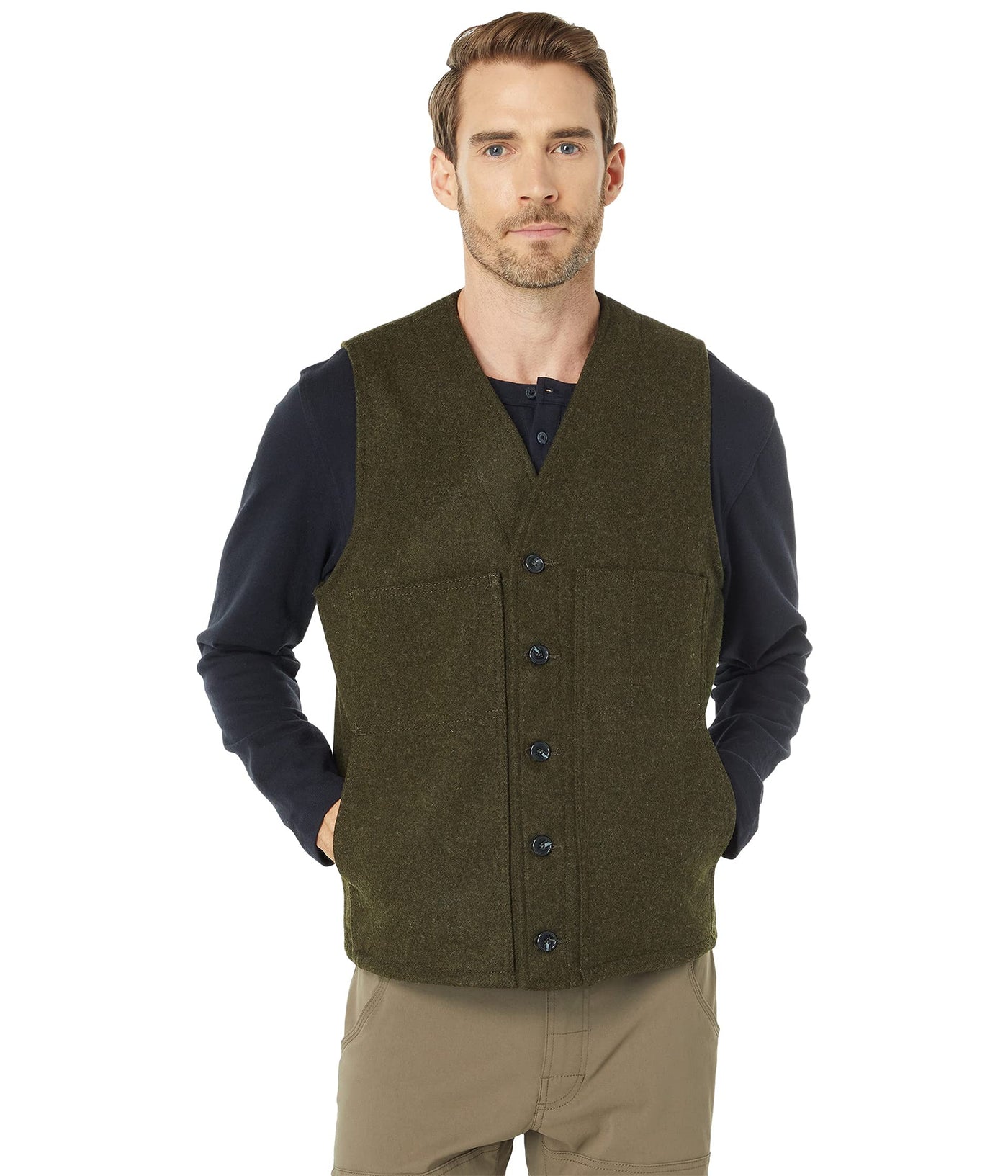 Filson Mackinaw Vest - Extra Long Forest Green MD