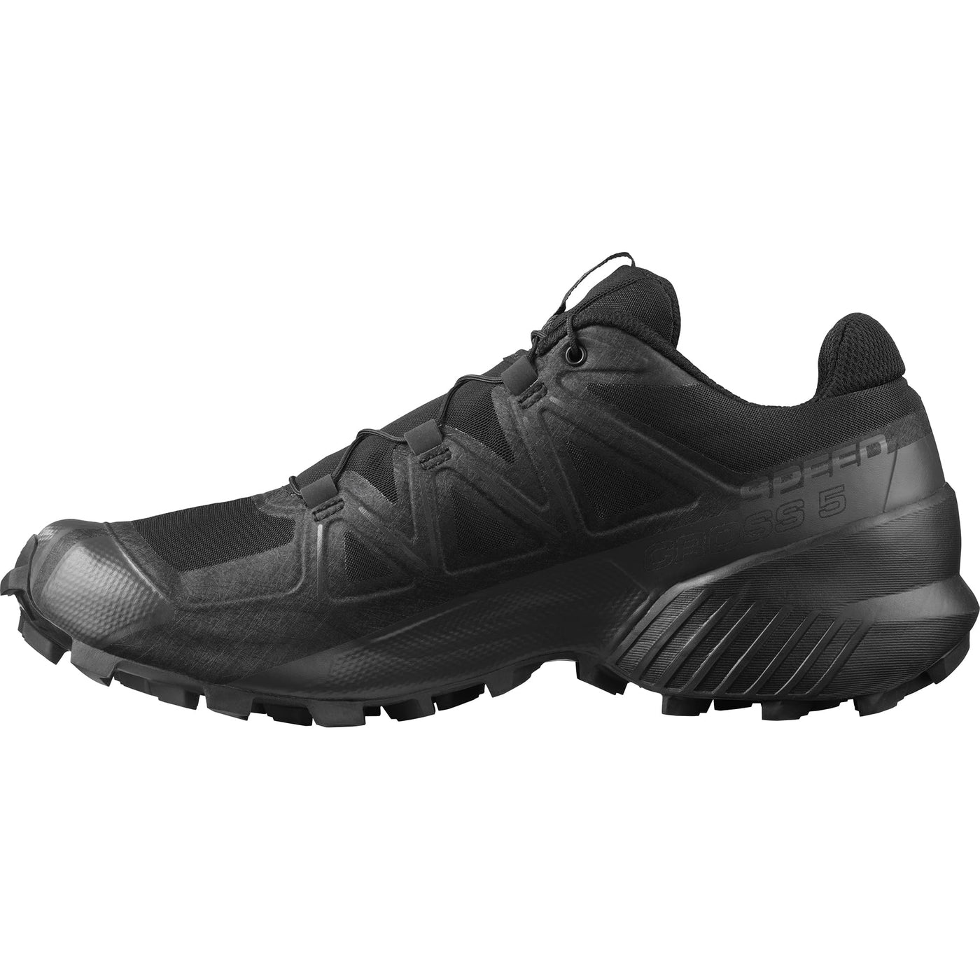 Salomon Men’s Speedcross 5 Trail Running Shoes - Black/Black/Phantom - 7