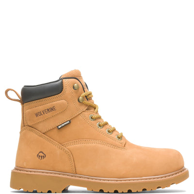 WOLVERINE Men's Floorhand Waterproof Steeltoe 6" Work Boot 11 X-Wide Wheat