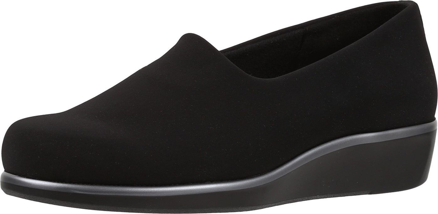 SAS Bliss Slip On Comfort Wedge Black 5.5 W - Wide (C)