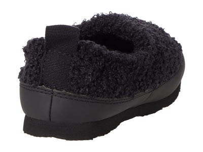 Hunter Faux Shearling and Fur Lining Sherpa Slipper for Girls and Boys - Slip-On Style, and Moisture-Wicking Shoes for Toddlers and Little Kids 6 Toddler Black