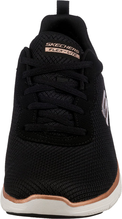 Skechers Women's Flex Appeal 4.0-Brilliant Vie Sneaker, Bkrg=Black Rose Gold, 8.5