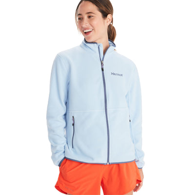 MARMOT Women's Rocklin Full-Zip Jacket - Classic, Warm, Lightweight 100-Weight Fleece Layer Medium Tide Blue