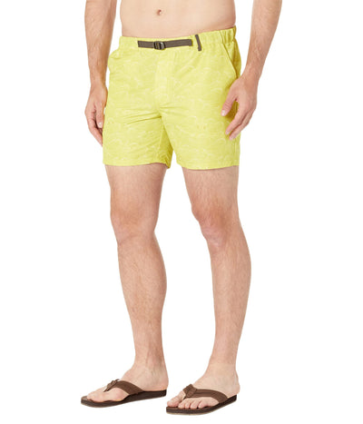 Helly-Hansen Men's Solen Printed Recycled Watershorts 6", 426 Warm Olive, Medium