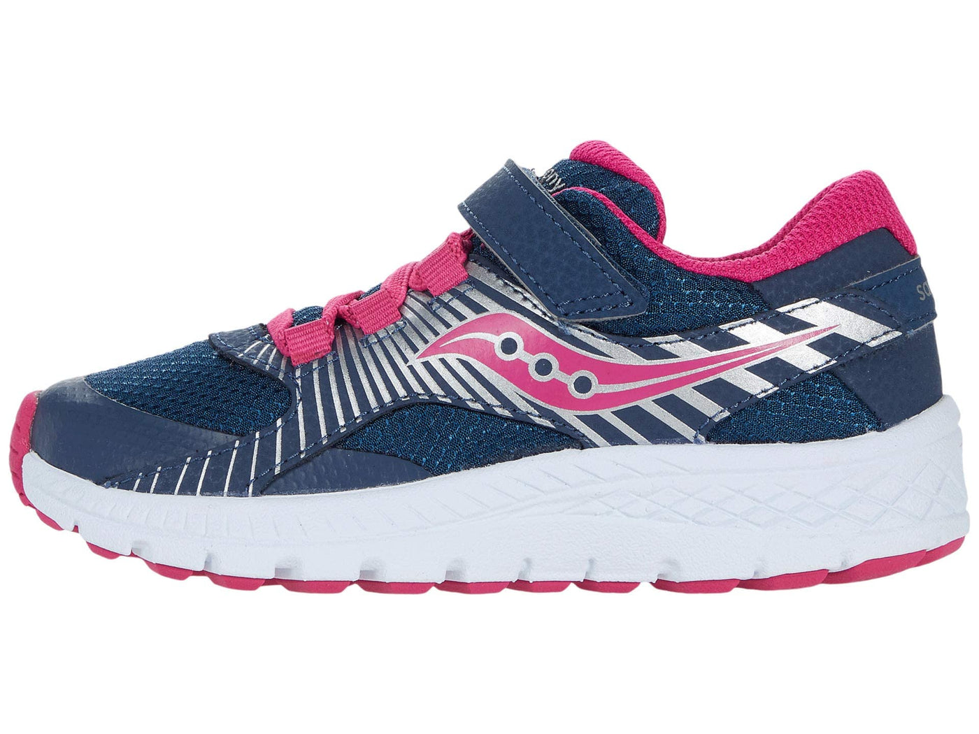 Saucony Kids Velocer Unisex Alternative Closure Running ShoesNavy/Pink 5.5 Big Kid M