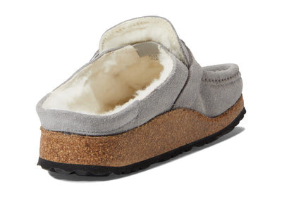 Birkenstock Buckley Shearling Stone Coin/Natural Suede/Shearling EU 36 (US Women's 5-5.5) Narrow