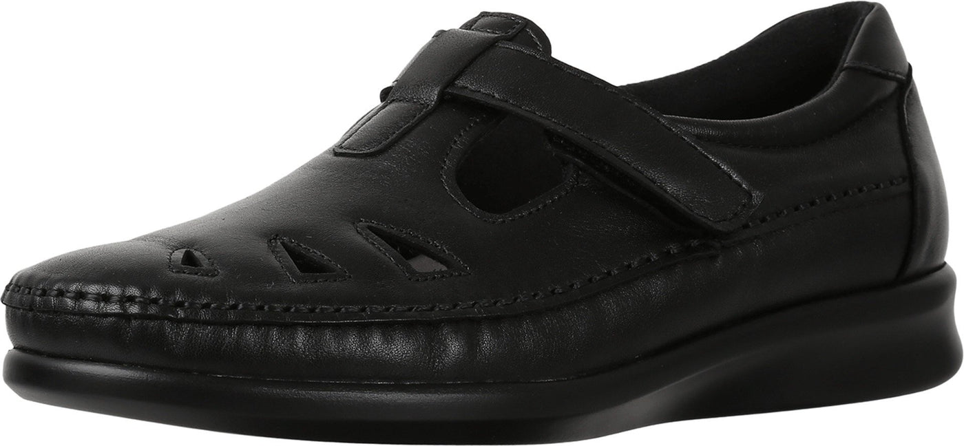 SAS Roamer T-Strap Comfort Loafer Black 9.5 S - Slim (AAA)