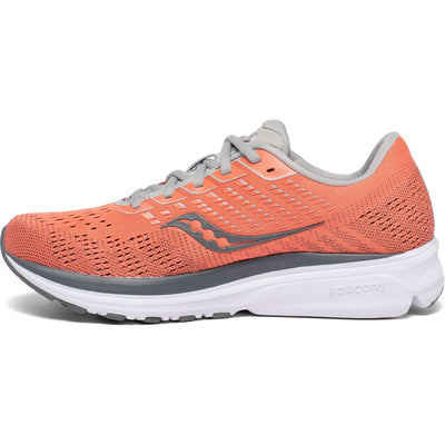 Saucony Women's Ride 13, Coral/Alloy, 11.5 Medium