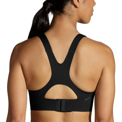 Brooks Women's Racerback 2.0 Sports Bra for High Impact Running, Workouts & Sports with Maximum Support (36) F Black