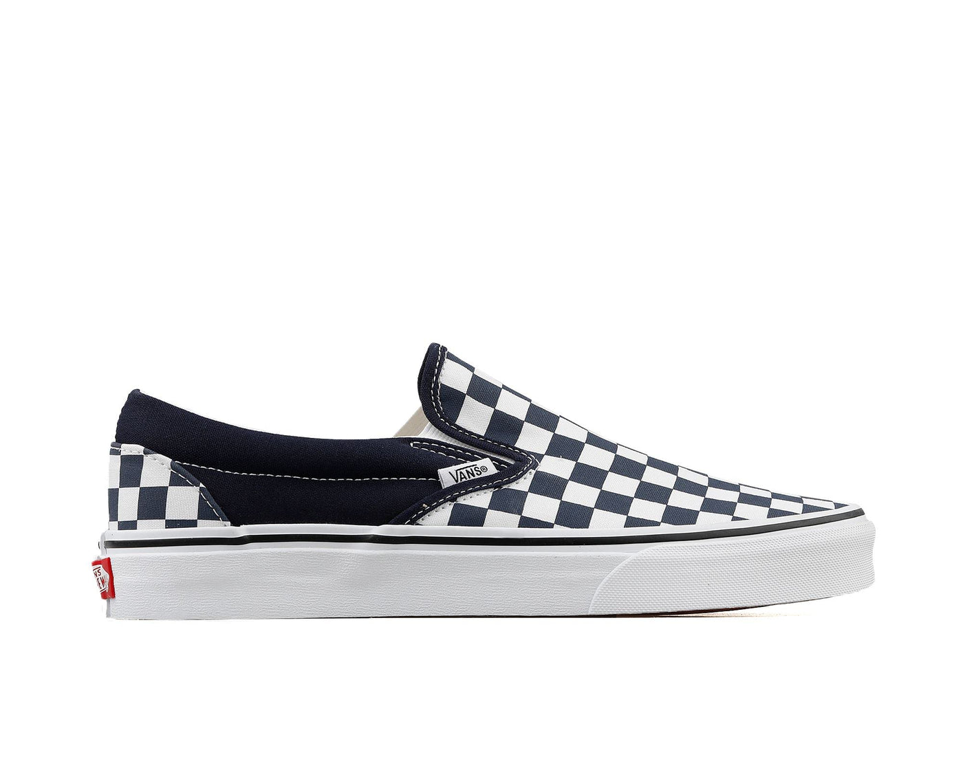 Vans Men's Classic Slip-On Checkerboard Sneakers, Parisian Night/True White, 7.5 Medium US