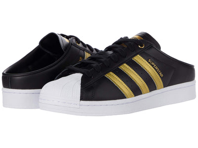 adidas Women's Superstar Mule 9.5 Core Black/Gold Metallic/Footwear White