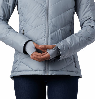 Columbia Women's Plus Size Heavenly Hooded Jacket, Tradewinds Grey, 3X