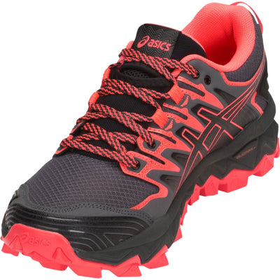 ASICS Women's Gel-Fujitrabuco 7 Running Shoes, 11, Black/Flash Coral