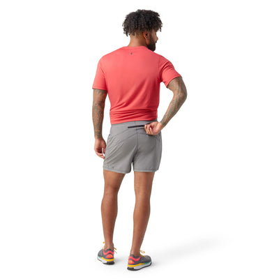 Smartwool Men's Active Merino Wool Lined 5" Short (Athletic Fit), Medium Gray, Medium