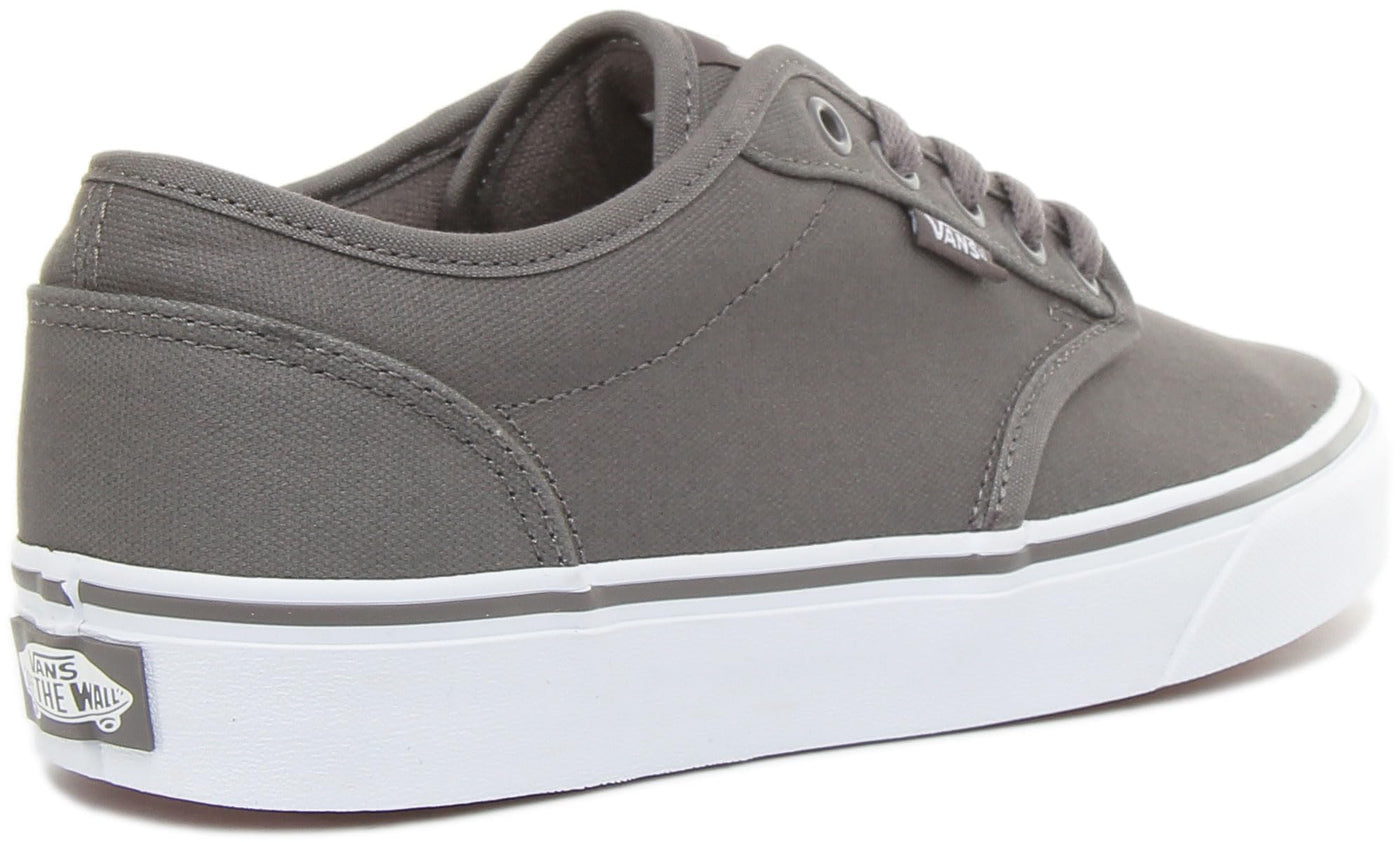 Vans Men's Atwood Canvas Trainers Sneaker, Canvas Pewter White, 10.5 M US