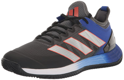 adidas Men's Adizero Ubersonic 4 Tennis Shoe, 6.5 9.5 Grey/Silver Metallic/Solar Red (Clay)