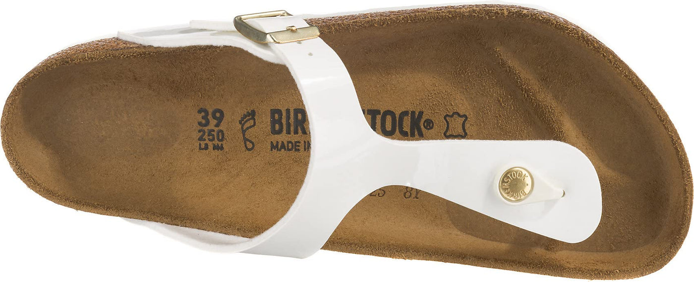 Birkenstock Unisex Gizeh Birko-Flor White Sandals 6 W / 4 M US