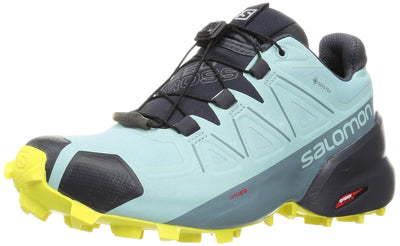 Salomon Women's Speedcross 5 GTX Trail Running Shoe (Pastel Turquoise/Ebony/Evening Primrose, Numeric_7_Point_5)