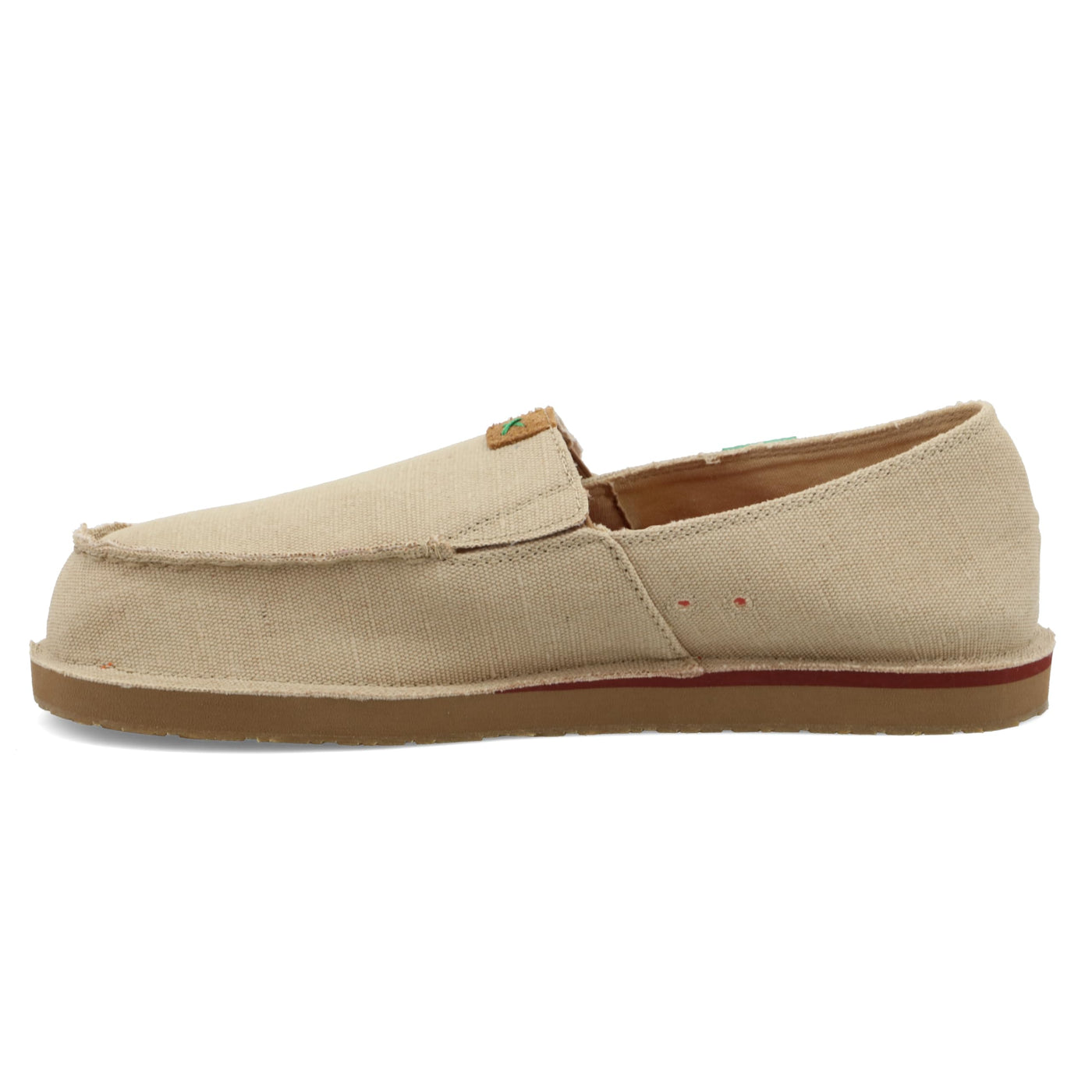 Twisted X Men's Slip-On Loafer, Moc Toe, Khaki, 8.5 W