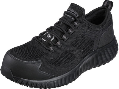 Skechers Work Cicades-Rhettle, Men's, Black, Comp Toe SD, Low Athletic, Work Shoe (7.5 M)