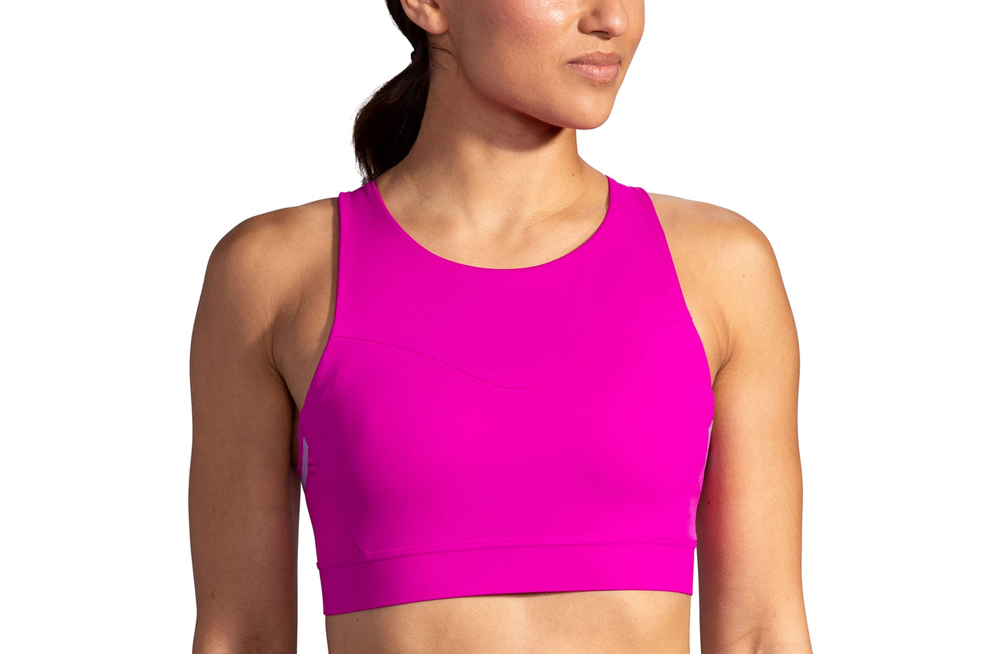 Brooks Women's 3 Pocket Sports Bra for Running, Workouts & Sports 32C/D Magenta