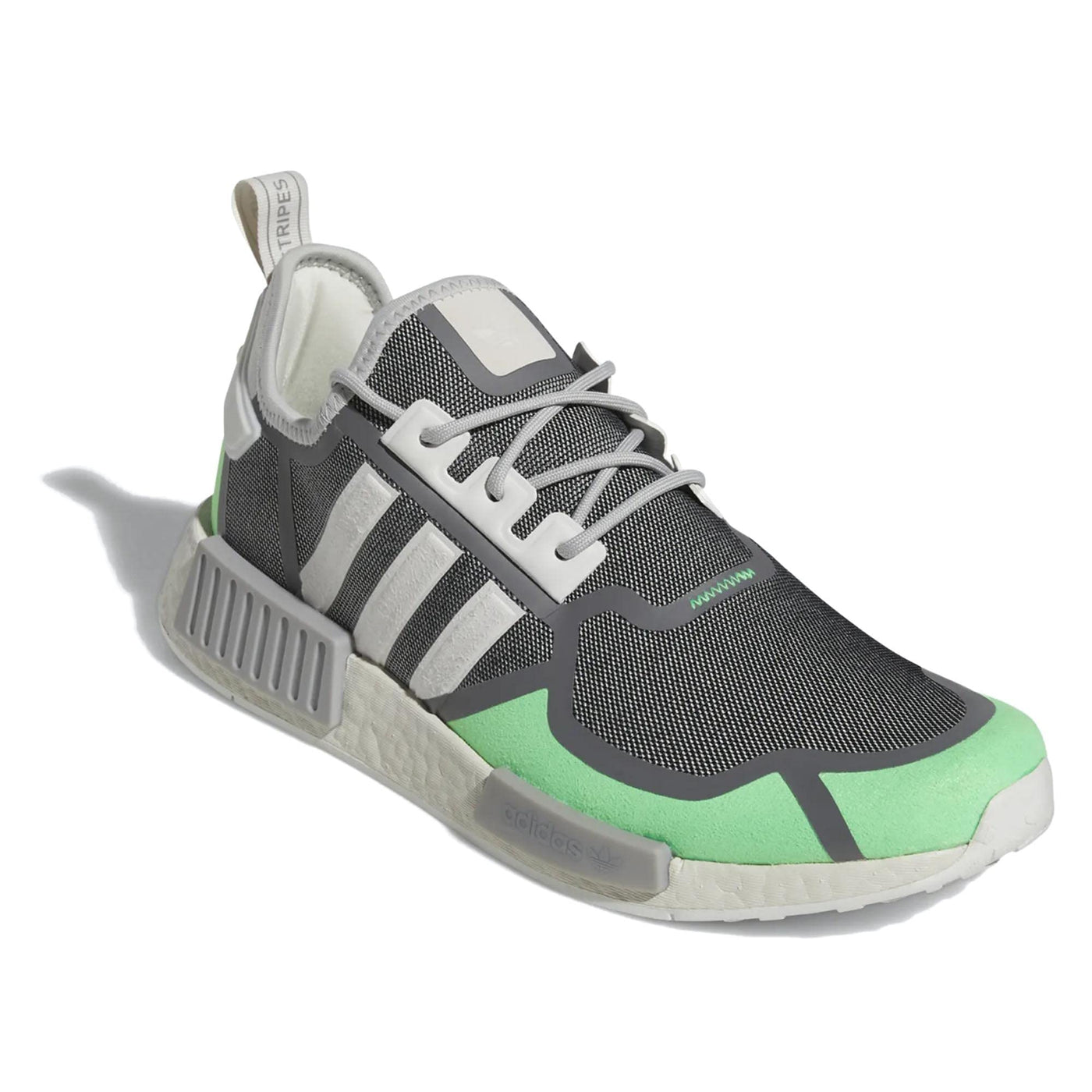 adidas Men's Modern, Crystal White Grey Three Screaming Green, 8.5