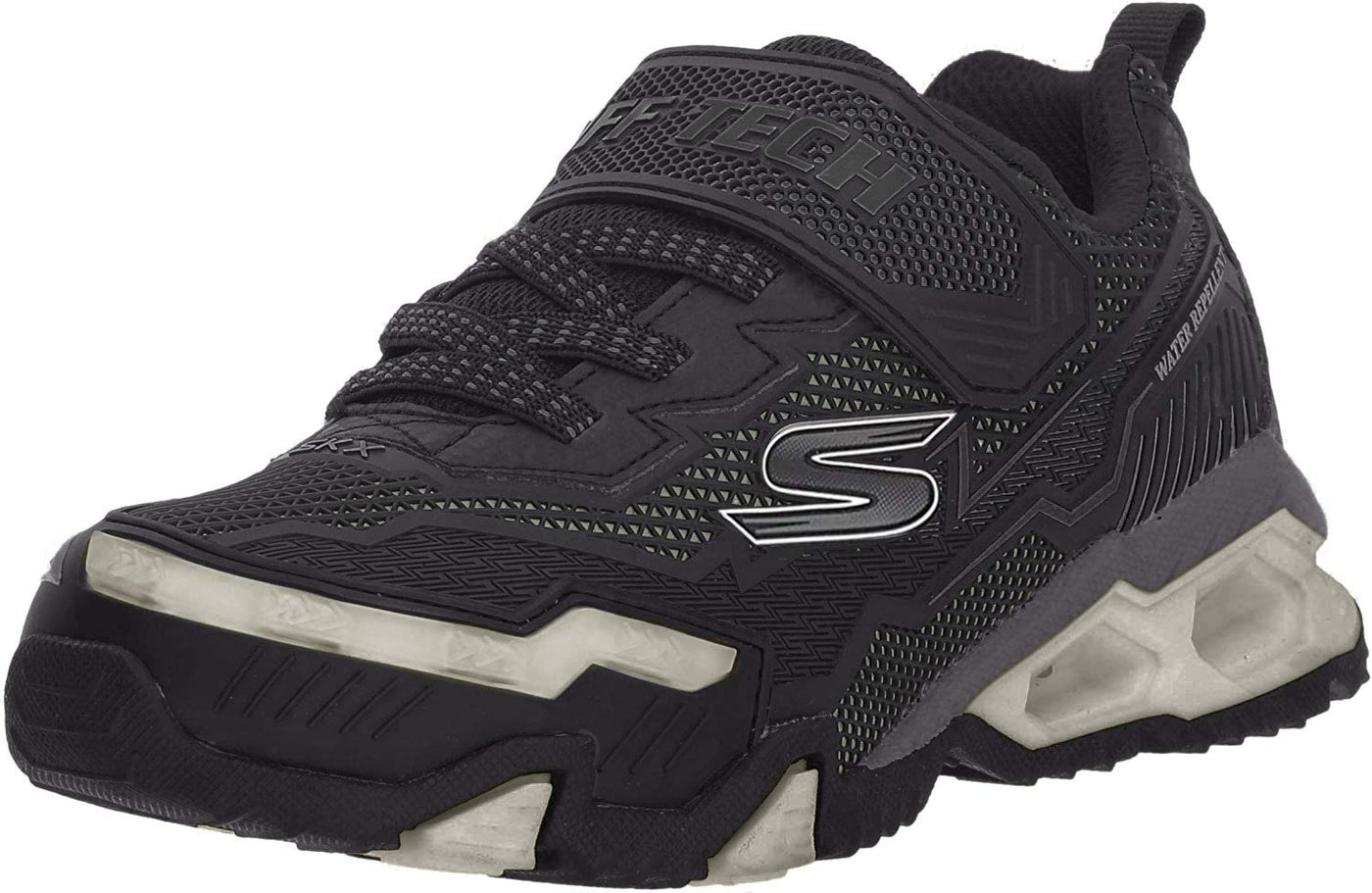 Skechers Kids' Hydro Lights Sneaker,Black/Blue/Lime,11