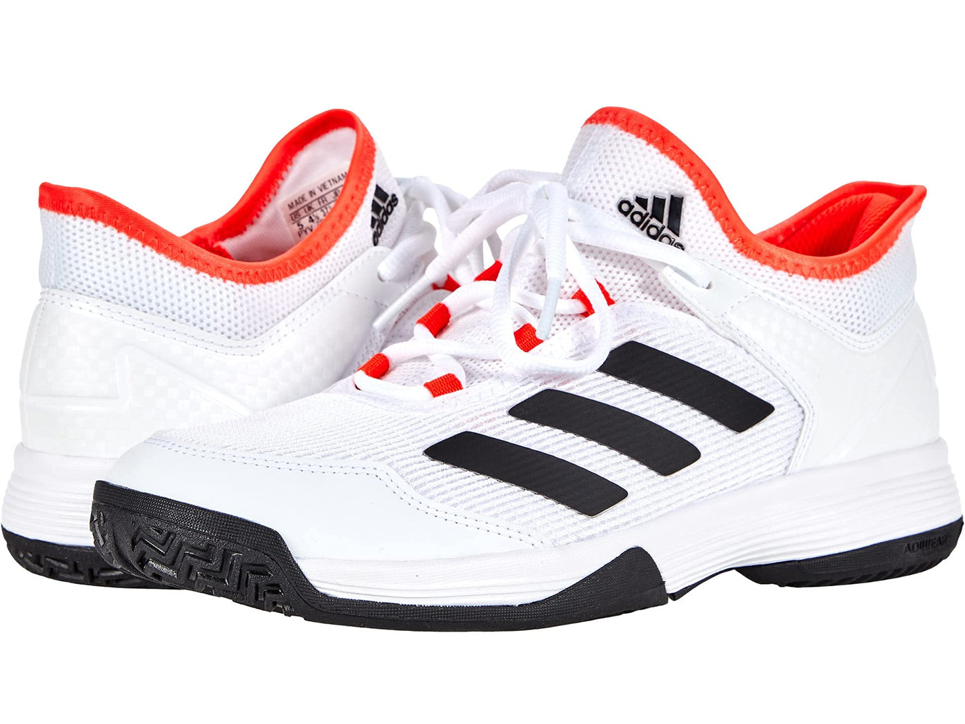 adidas Kids' Ubersonic 4 Tennis Shoe 3.5 Big Kid White/Black/Solar Red