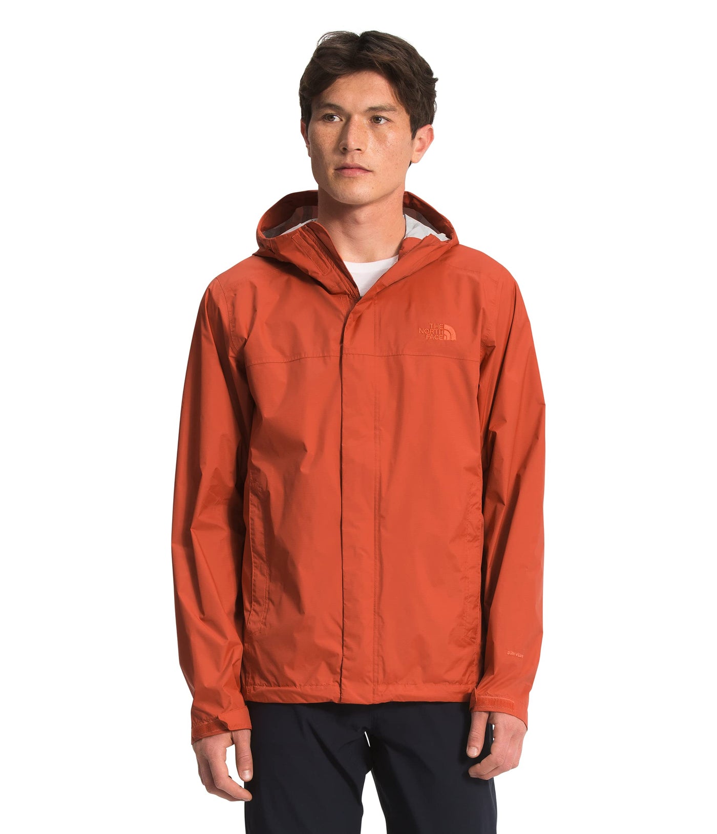 THE NORTH FACE Men’s Venture 2 Waterproof Hooded Rain Jacket (Standard and Big & Tall Size), Burnt Ochre, Medium