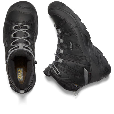 KEEN Men's Circadia Mid Heigh Polar Insulated Waterproof Hiking Boots 8 Black/Steel Grey