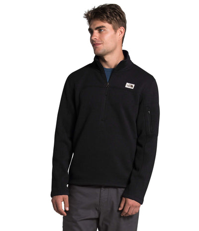 THE NORTH FACE Men's Gordon Lyons ¼ Zip Pullover, TNF Black Heather 1, Medium